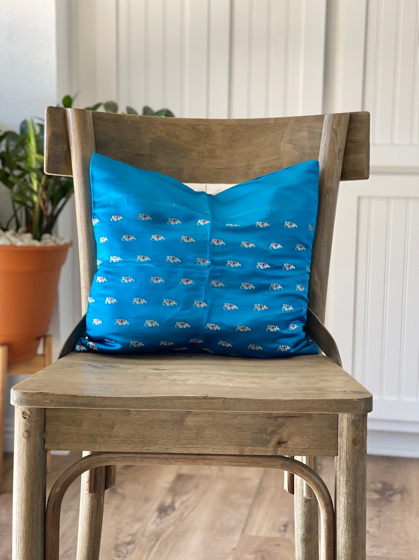 Bright Blue Decorative Pillow Case