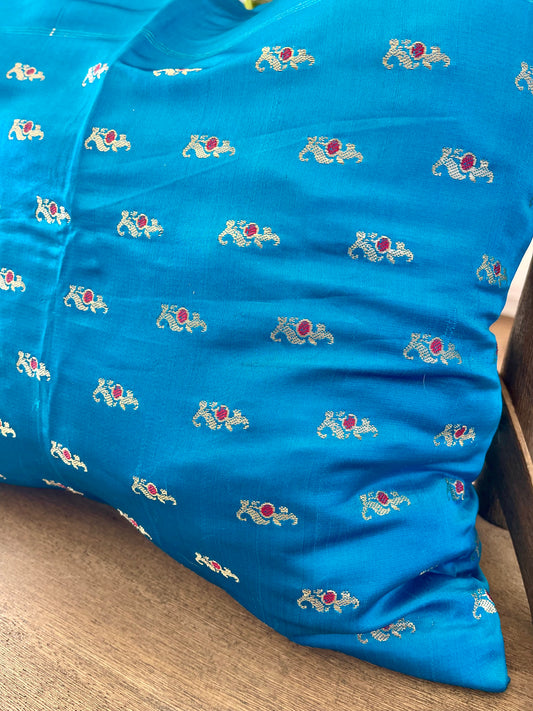 Bright Blue Decorative Pillow Case