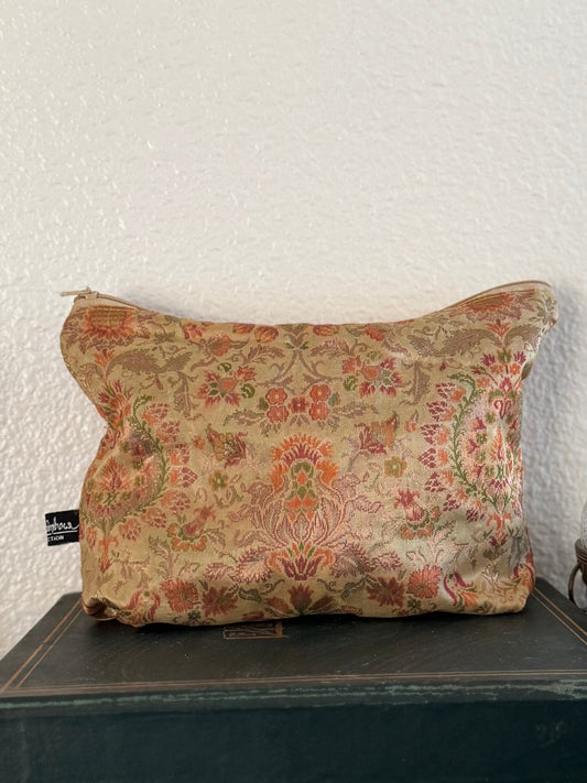 Caramel Print Makeup Bag