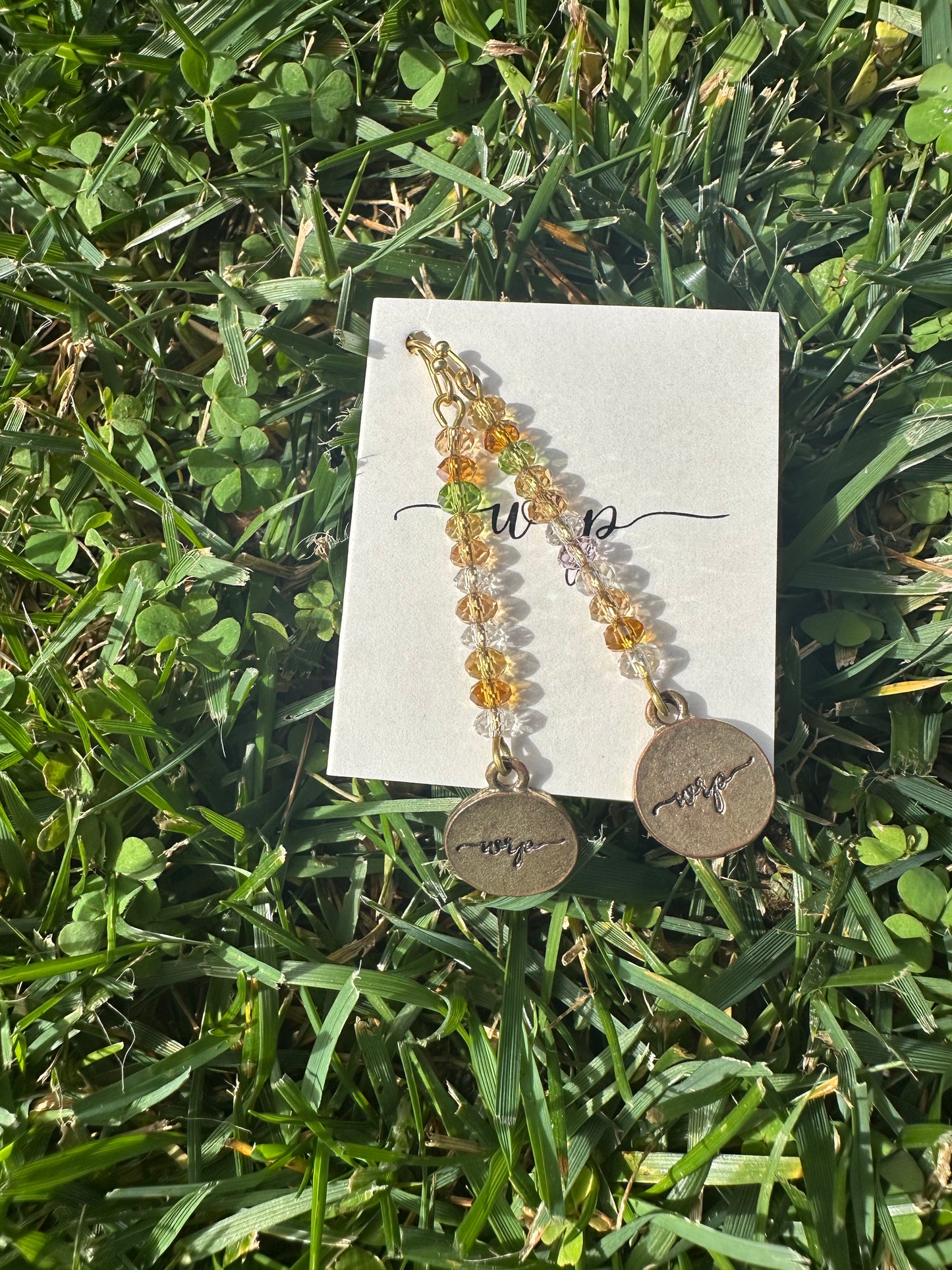 Gold & Lime Dangle Earring