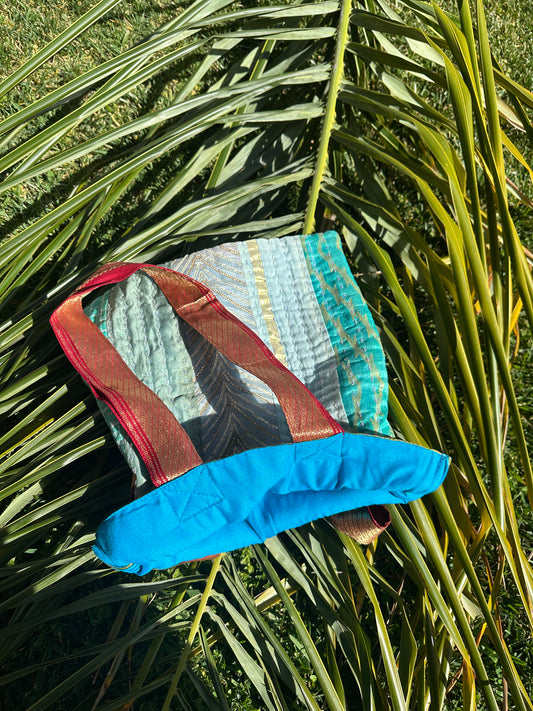 Teal, Lime & Gold Tote Bag