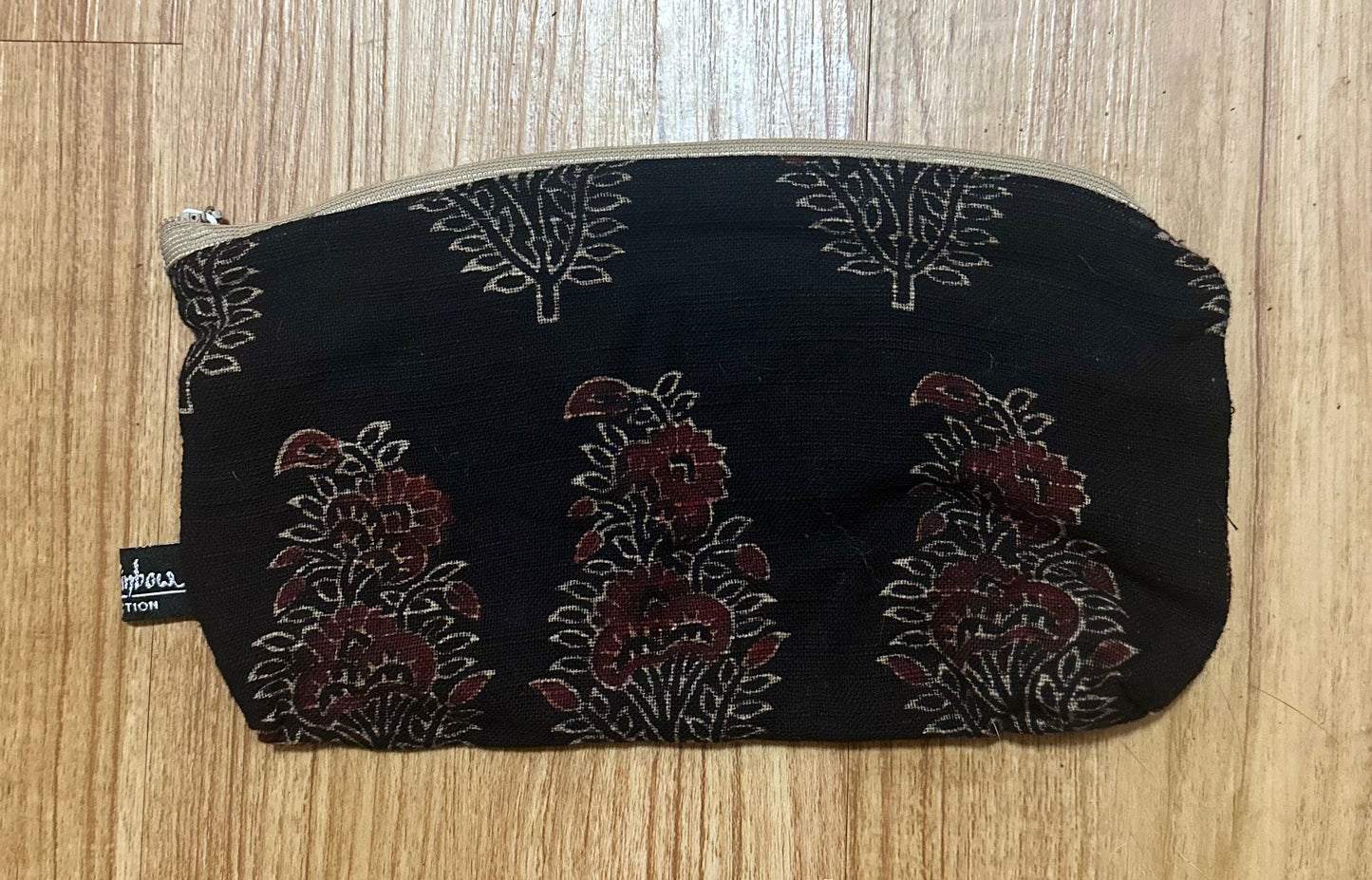 Black Paisley Makeup Bag