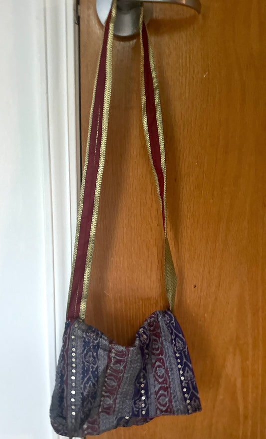 Grey, Red & Blue Cross Body