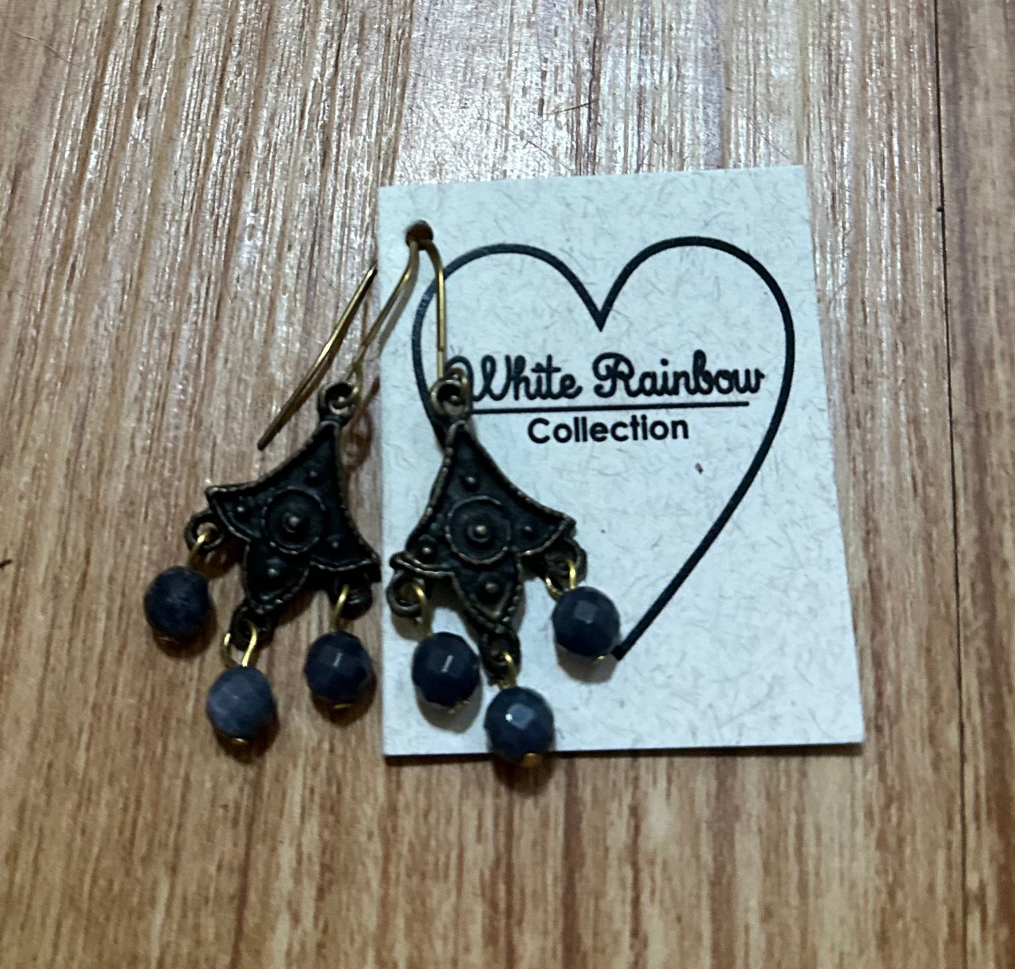 Grey Dangle Earring