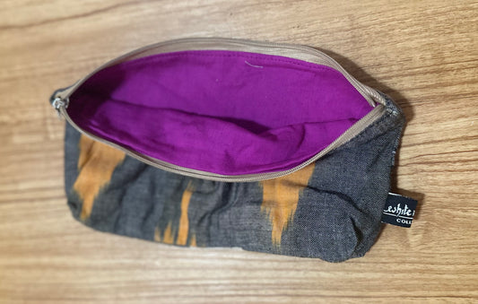 Orange & Black Makeup Bag