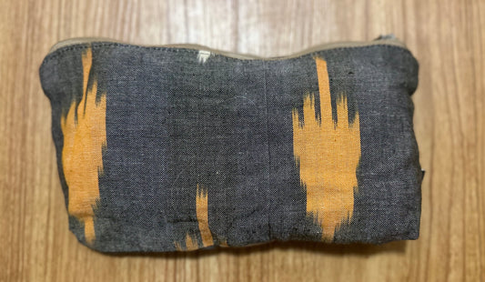 Orange & Black Makeup Bag