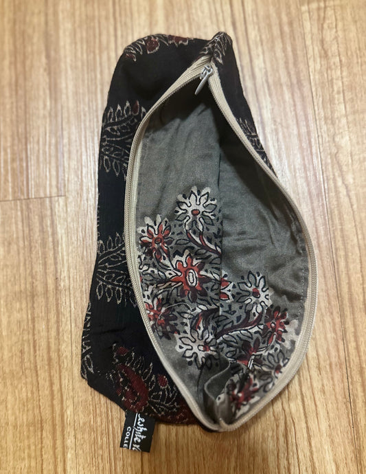 Black Paisley Makeup Bag