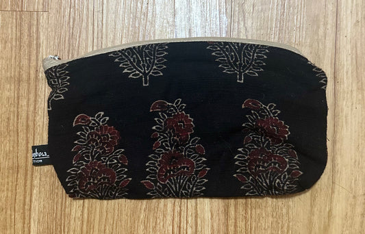 Black Paisley Makeup Bag