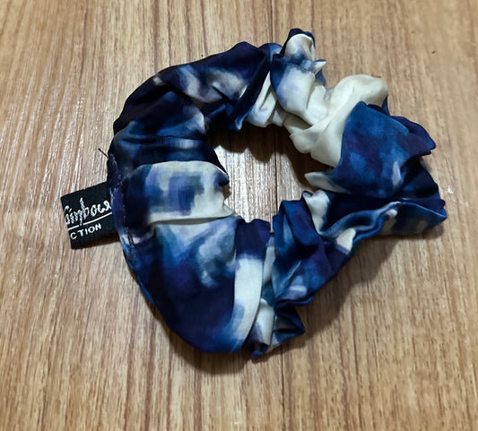 Blue Tie Dye Scrunchie