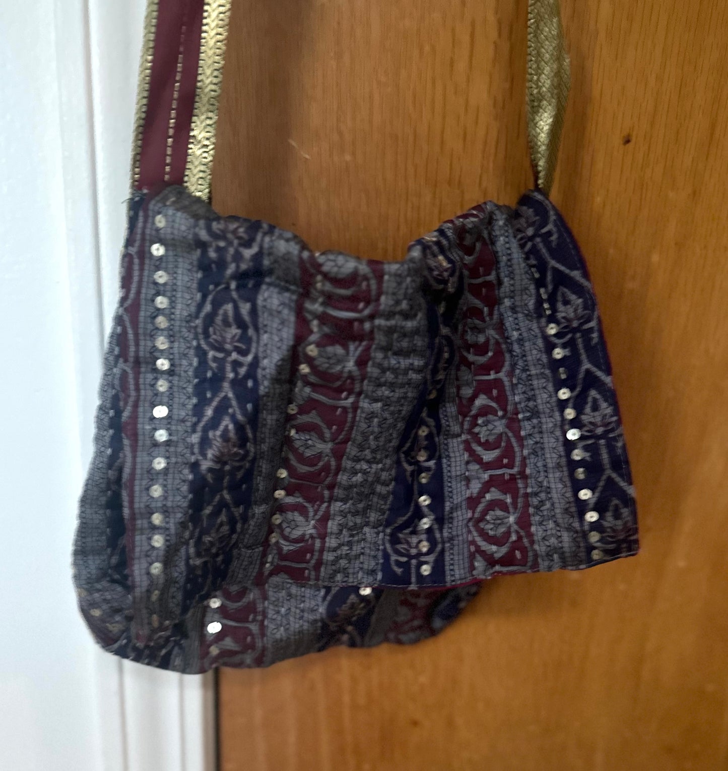 Grey, Red & Blue Cross Body