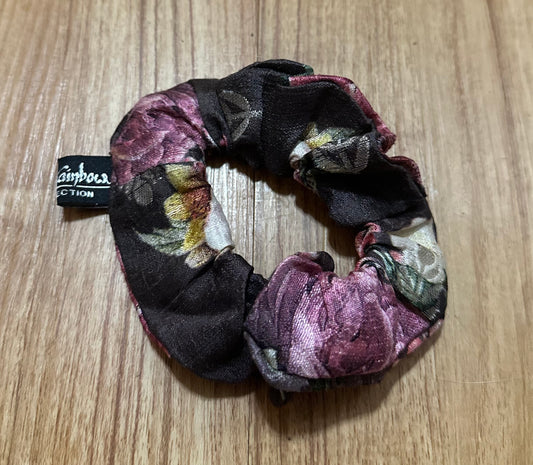 Purple Floral Scrunchie