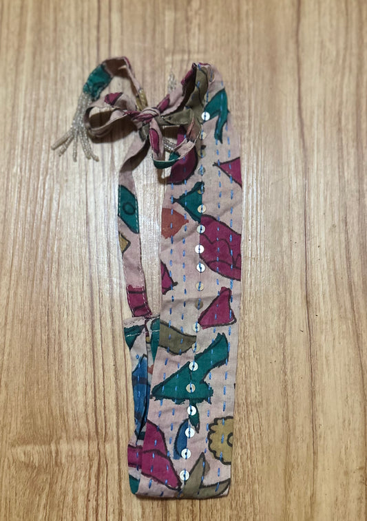 Pink & Teal Tie Headband